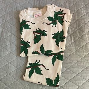 Hanna Andersson Dragon Pajamas size 120/6-7